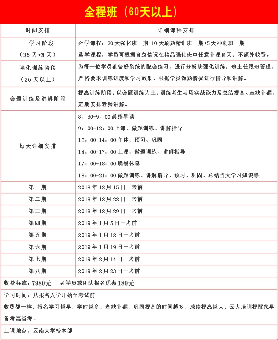 云南省公考培训机构排名榜单