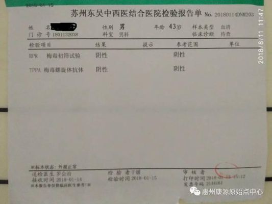 公务员体检中梅毒不合格情况的探讨