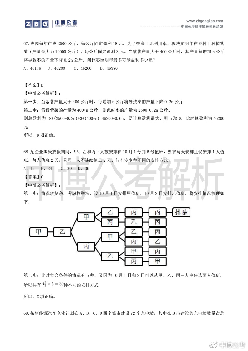 国家公务员考试真题解析及答案汇总