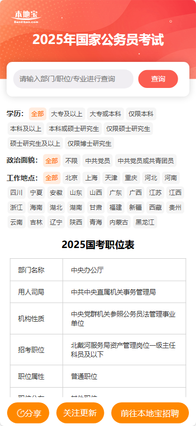 2025国考岗位职位表查询指南