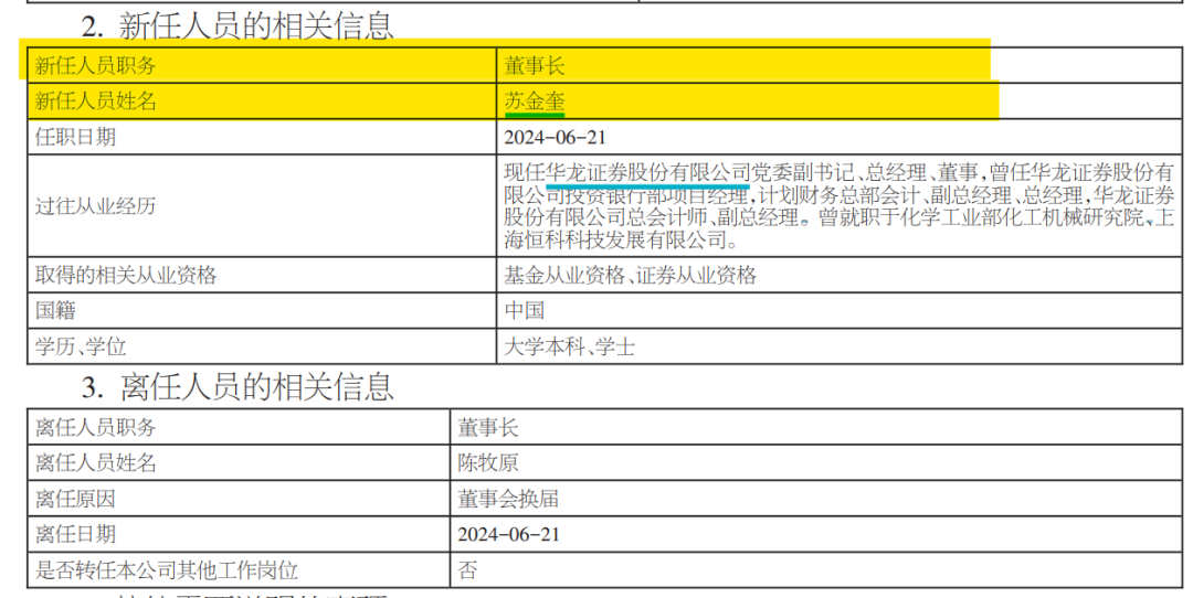 刚宣布！华商基金新任苏金奎为新董事长