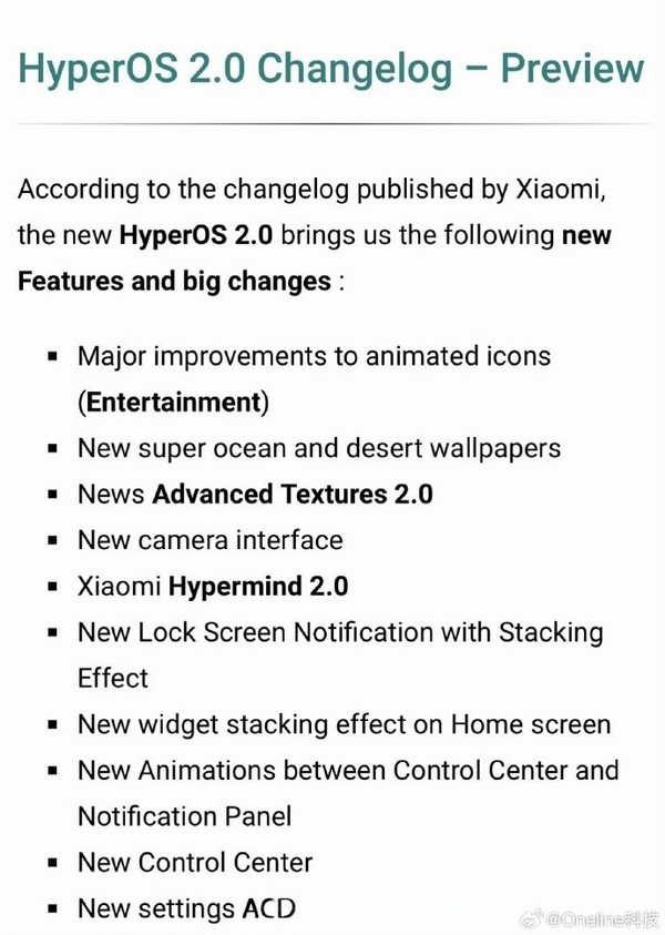 小米用户起飞？外网爆料澎湃OS 2.0将有10个重大更新